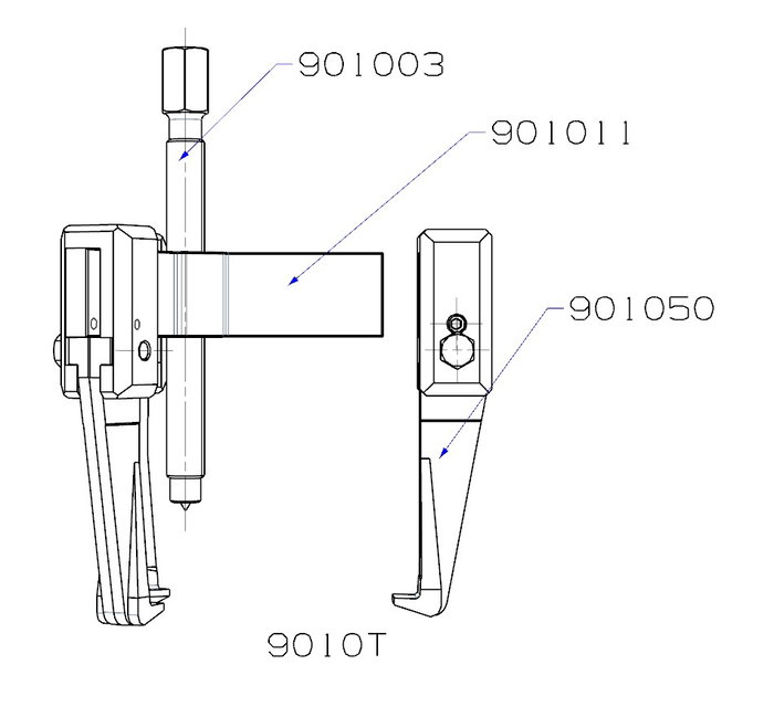 Forza Extractor de 3 Patas Serie 9000T 160 x 160
